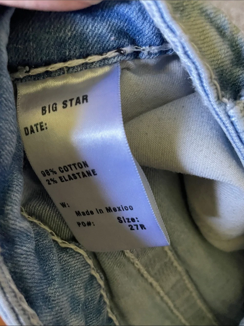 C35- Women’s Size 27 Big Star Light Blue Flared Jeans